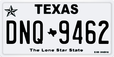 TX license plate DNQ9462
