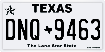 TX license plate DNQ9463