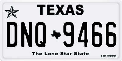 TX license plate DNQ9466