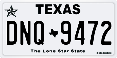 TX license plate DNQ9472