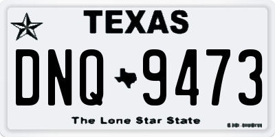 TX license plate DNQ9473