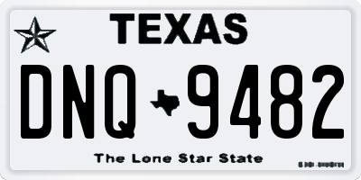 TX license plate DNQ9482
