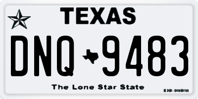 TX license plate DNQ9483