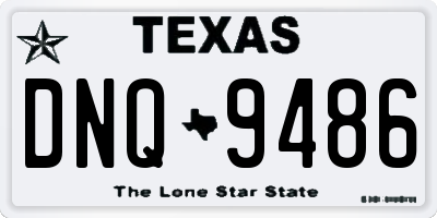 TX license plate DNQ9486