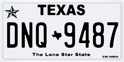 TX license plate DNQ9487