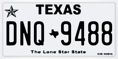 TX license plate DNQ9488