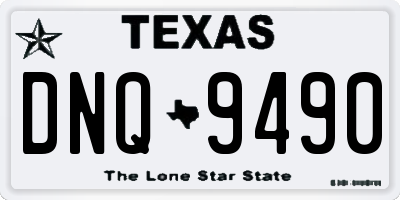 TX license plate DNQ9490