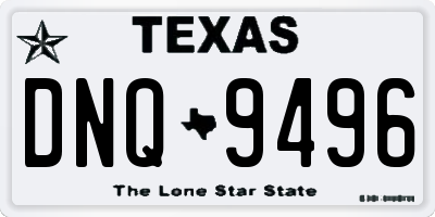 TX license plate DNQ9496