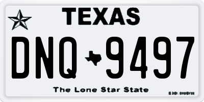 TX license plate DNQ9497
