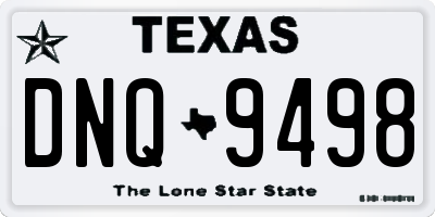 TX license plate DNQ9498