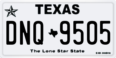 TX license plate DNQ9505