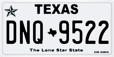 TX license plate DNQ9522