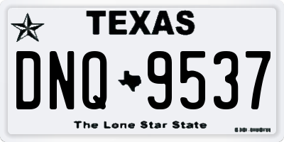TX license plate DNQ9537