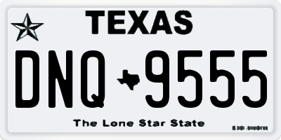 TX license plate DNQ9555
