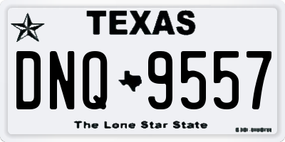 TX license plate DNQ9557