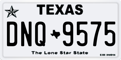 TX license plate DNQ9575