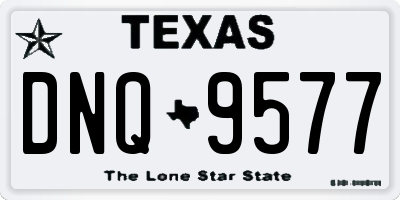 TX license plate DNQ9577