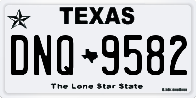 TX license plate DNQ9582