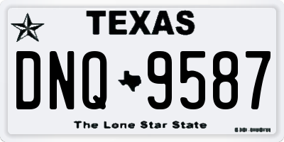 TX license plate DNQ9587
