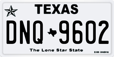 TX license plate DNQ9602