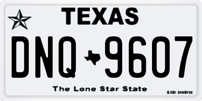 TX license plate DNQ9607