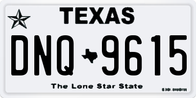 TX license plate DNQ9615