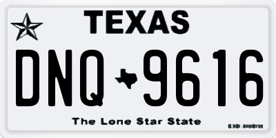 TX license plate DNQ9616