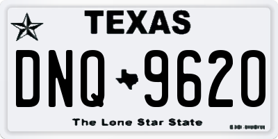 TX license plate DNQ9620