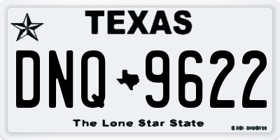 TX license plate DNQ9622