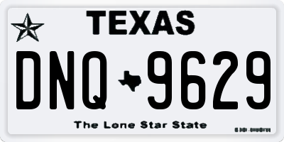 TX license plate DNQ9629