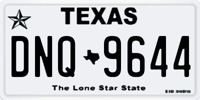 TX license plate DNQ9644
