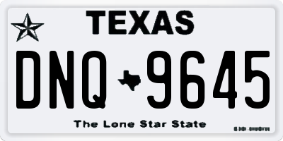 TX license plate DNQ9645
