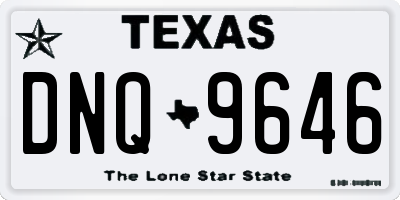 TX license plate DNQ9646
