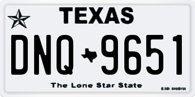 TX license plate DNQ9651