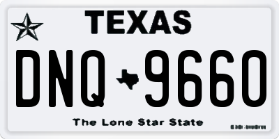 TX license plate DNQ9660