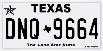TX license plate DNQ9664
