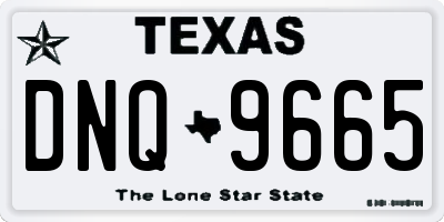 TX license plate DNQ9665