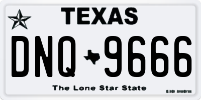 TX license plate DNQ9666