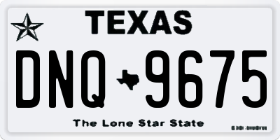 TX license plate DNQ9675