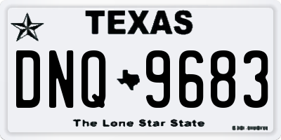 TX license plate DNQ9683