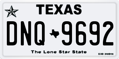 TX license plate DNQ9692