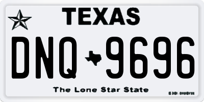 TX license plate DNQ9696