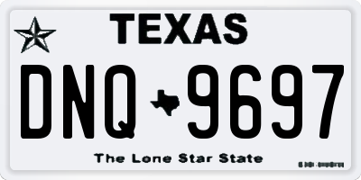 TX license plate DNQ9697