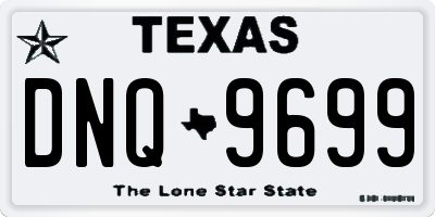 TX license plate DNQ9699