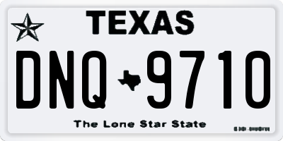 TX license plate DNQ9710
