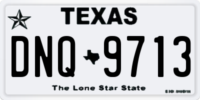 TX license plate DNQ9713