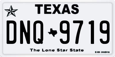 TX license plate DNQ9719