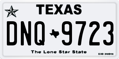TX license plate DNQ9723