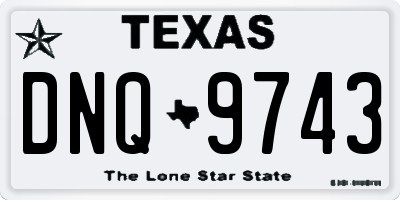 TX license plate DNQ9743