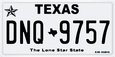 TX license plate DNQ9757